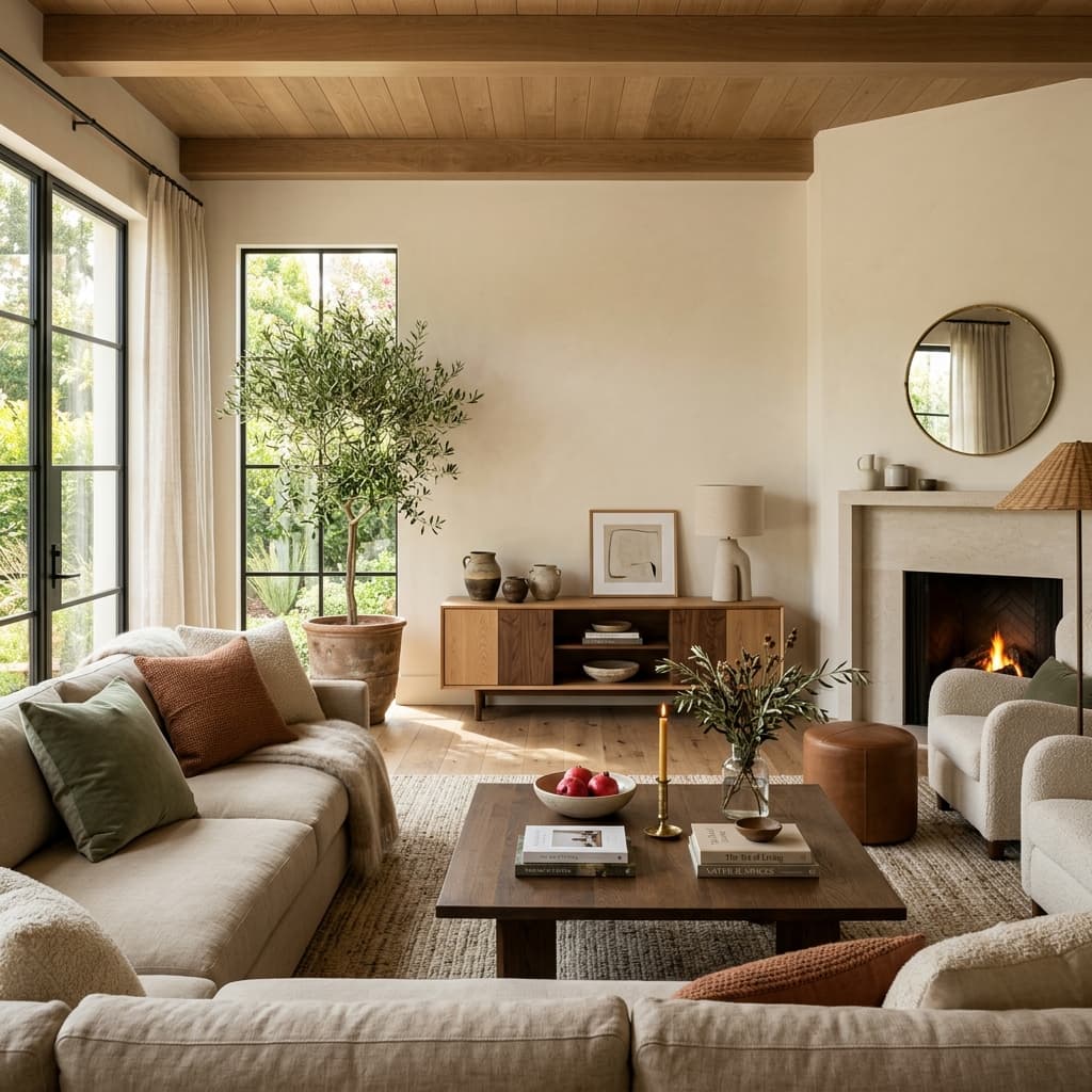 Elegant designer moodboard and home interior representing insights