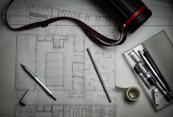 Architectural planning mockup landscape